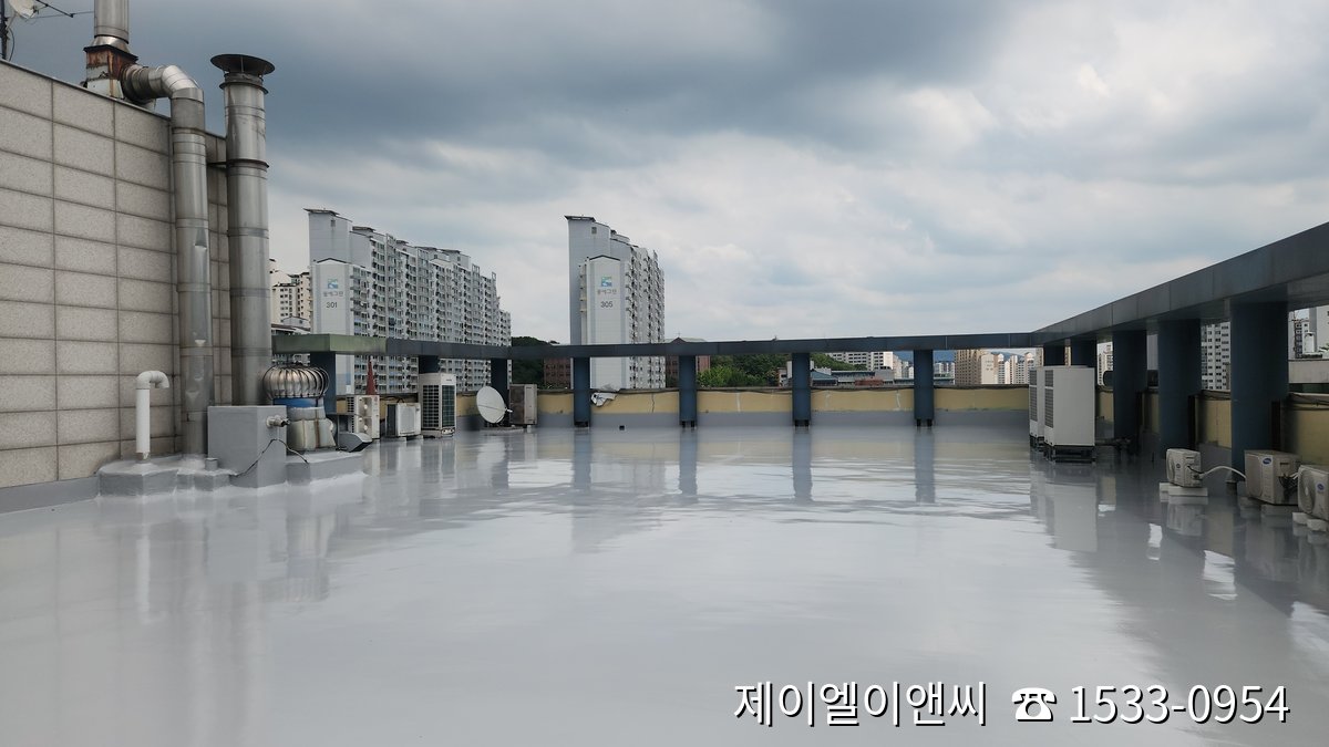 용인 쇼핑몰 옥상방수 시공 완료
